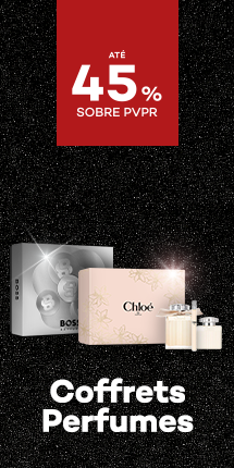 Coffrets de Perfumes com destaque promocional de até 45% sobre preço de Venda ao Público Recomendado